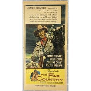 James Stewart "The Far Country" Movie Vintage Print Ad Circa 1954 Ruth Roman